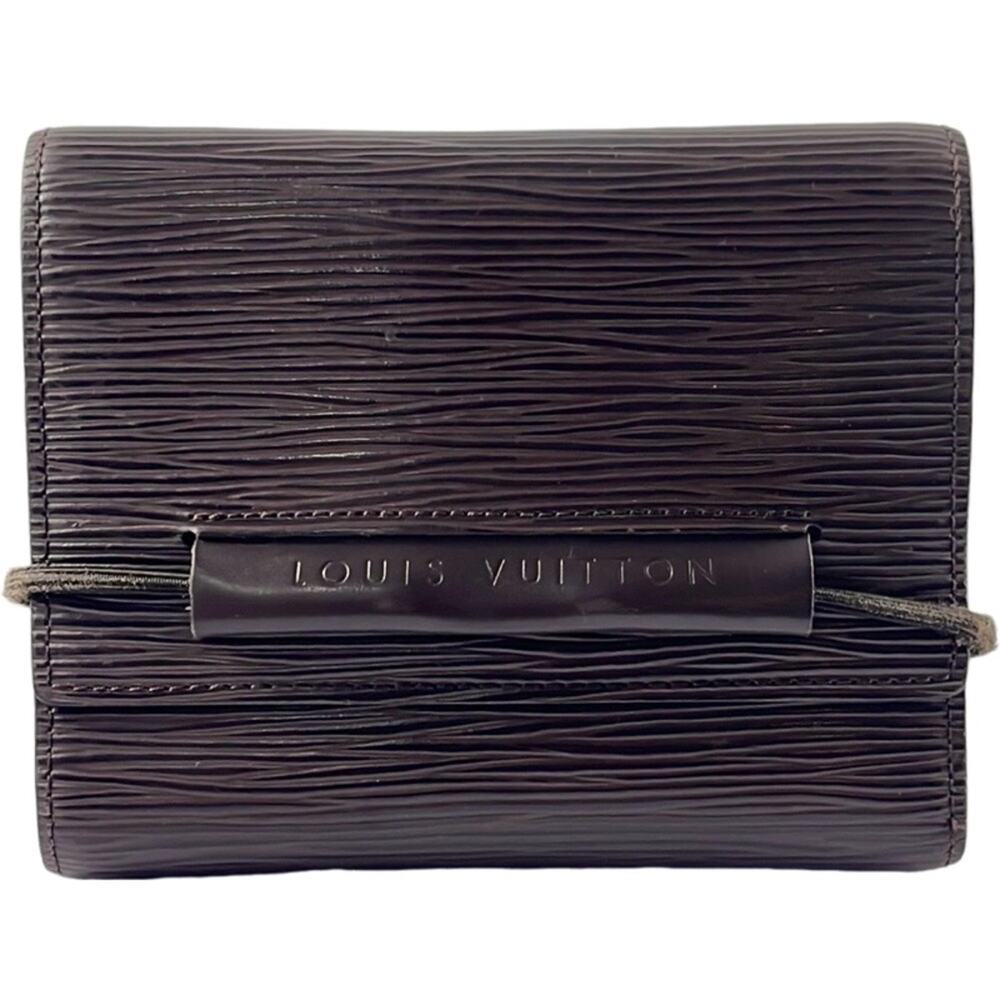 Louis Vuitton Brown Elastique‎ Epi Leather Wallet